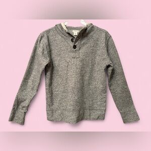 Crewcuts Boys Gray Henley Hoodie Sweatshirt Size 10 | Cotton Knit Pullover